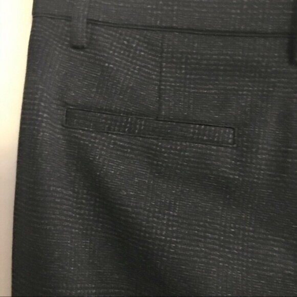 NWT Mario Serrani Plaid Knit Legging Small Slim Modern Fit Charcoal High Compact - Picture 6 of 12